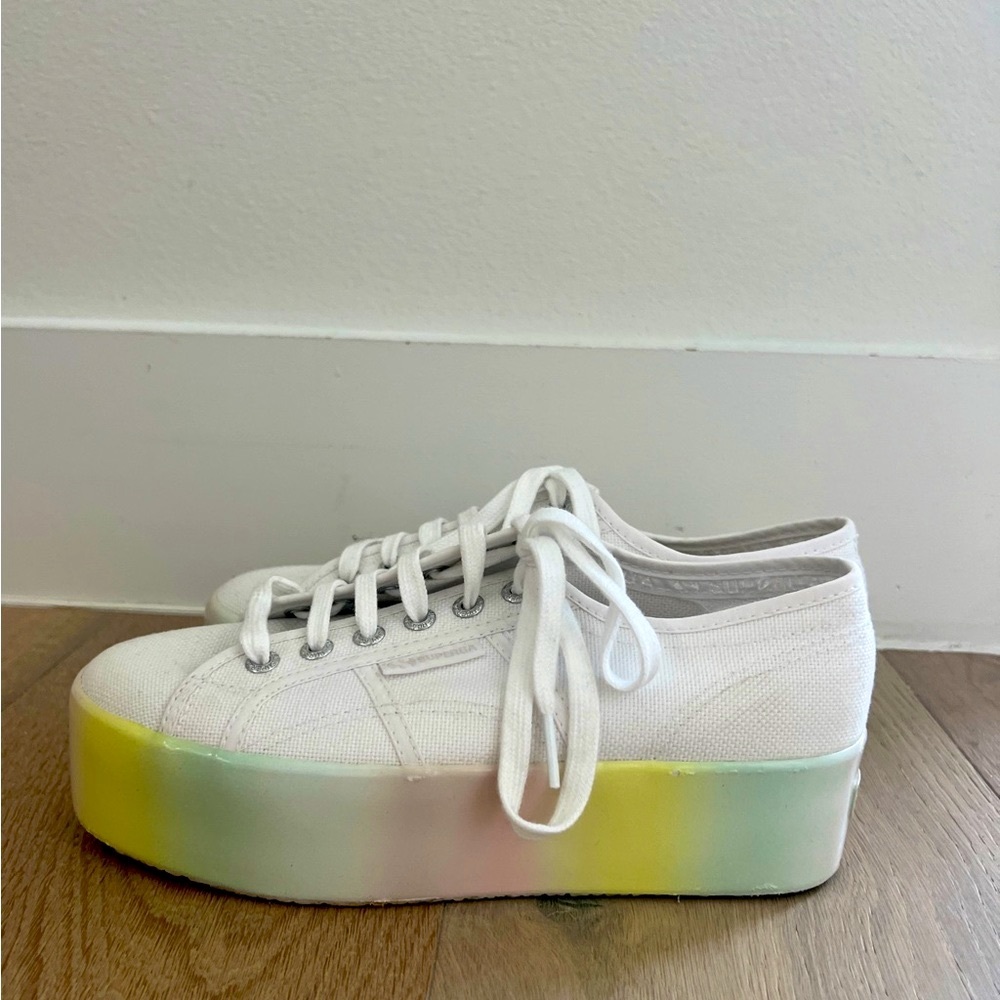 Superga Gradient Pastel Rainbow Platform sneakers